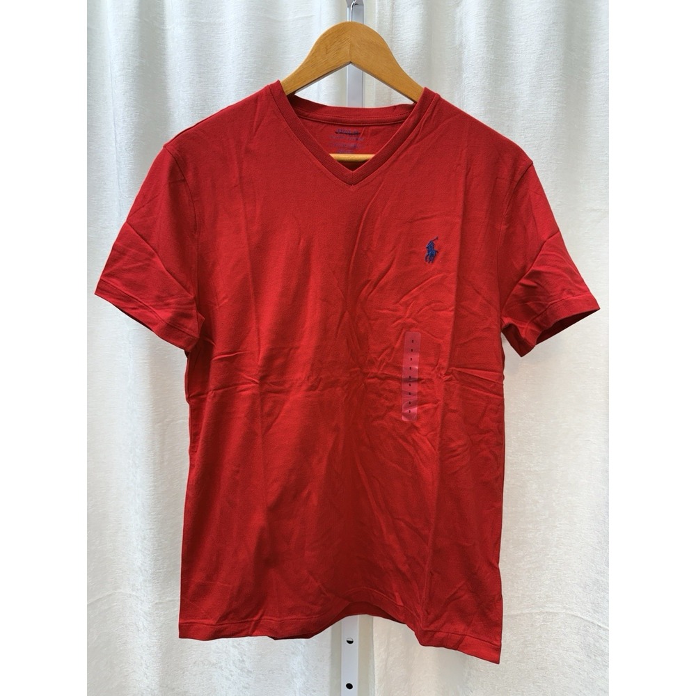 Polo Ralph Lauren Men's Classic-Fit V-Neck Red T-Shirt Sz Small  RTL $45